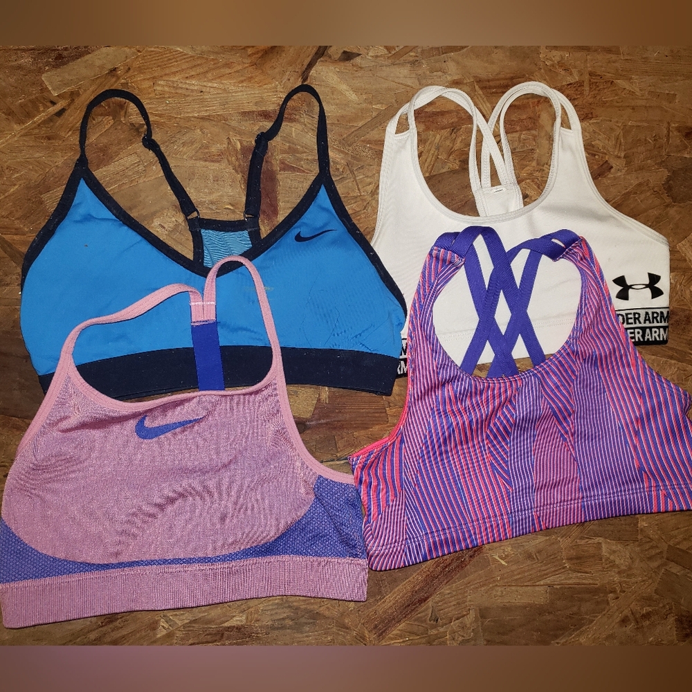 Juniors size xsmall Nike and Under Armour sports bras like new